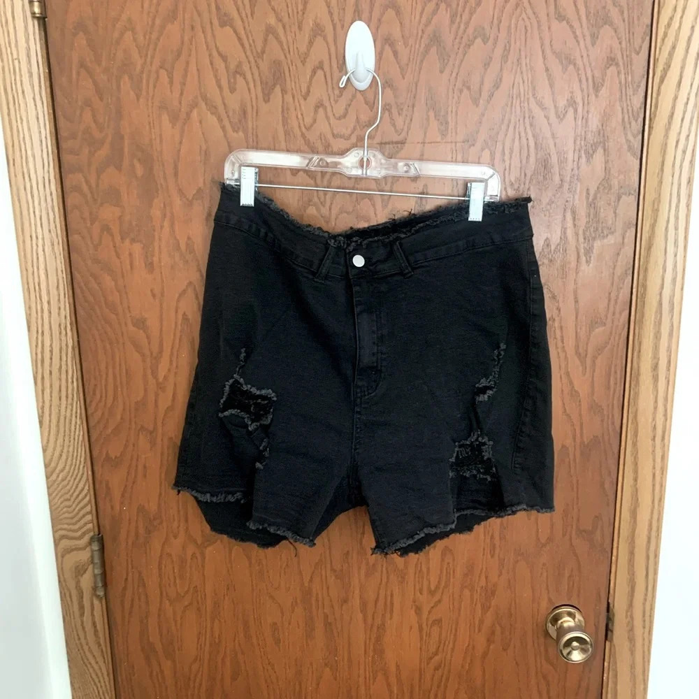 Shein Curve Distressed Denim Shorts